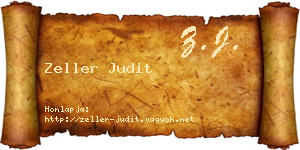 Zeller Judit névjegykártya